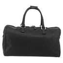GUCCI GG Supreme Boston Bag PVC Black Silver Auth ep14143-3