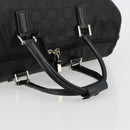 GUCCI GG Supreme Boston Bag PVC Black Silver Auth ep14143-7