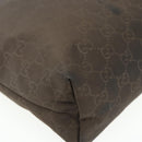 GUCCI GG Canvas Shoulder Bag Nylon Brown Silver 314529 Auth ep14151-11
