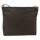 GUCCI GG Canvas Shoulder Bag Nylon Brown Silver 314529 Auth ep14151-3