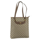 GUCCI GG Supreme Tote Bag PVC Beige Gold Auth ep14152-1
