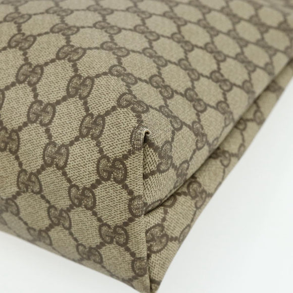 GUCCI GG Supreme Tote Bag PVC Beige Gold Auth ep14152