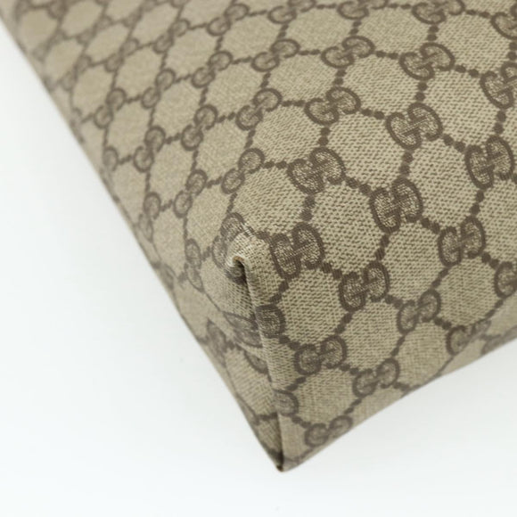 GUCCI GG Supreme Tote Bag PVC Beige Gold Auth ep14152