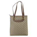 GUCCI GG Supreme Tote Bag PVC Beige Gold Auth ep14152-2