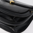 GUCCI Hand Bag Leather Black Gold Auth ep14155-15