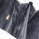 GUCCI Hand Bag Leather Black Gold Auth ep14155-20