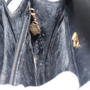 GUCCI Hand Bag Leather Black Gold Auth ep14155-21