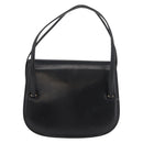 GUCCI Hand Bag Leather Black Gold Auth ep14155-2