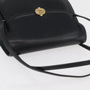 GUCCI Hand Bag Leather Black Gold Auth ep14155-6