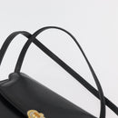 GUCCI Hand Bag Leather Black Gold Auth ep14155-14