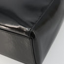Christian Dior Tote Bag Patent leather Black Silver Auth ep14158-16