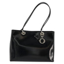 Christian Dior Tote Bag Patent leather Black Silver Auth ep14158-13