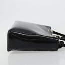 Christian Dior Tote Bag Patent leather Black Silver Auth ep14158-3