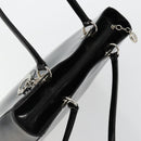 Christian Dior Tote Bag Patent leather Black Silver Auth ep14158-6