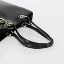Christian Dior Tote Bag Patent leather Black Silver Auth ep14158-7