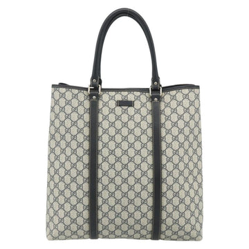 GUCCI GG Supreme Tote Bag PVC Navy Silver 223668 Auth ep14163A - 0