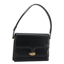GUCCI Shoulder Bag Leather Black Gold Auth ep14164-1