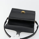 GUCCI Shoulder Bag Leather Black Gold Auth ep14164-9
