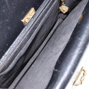 GUCCI Shoulder Bag Leather Black Gold Auth ep14164-10