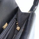GUCCI Shoulder Bag Leather Black Gold Auth ep14164-20
