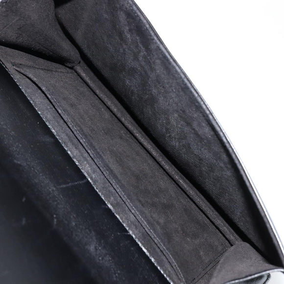GUCCI Shoulder Bag Leather Black Gold Auth ep14164