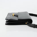 GUCCI Shoulder Bag Leather Black Gold Auth ep14164-3
