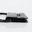 GUCCI Shoulder Bag Leather Black Gold Auth ep14164-4