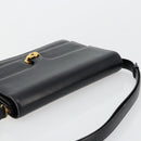 GUCCI Shoulder Bag Leather Black Gold Auth ep14164-6
