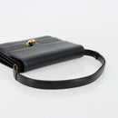GUCCI Shoulder Bag Leather Black Gold Auth ep14164-7