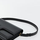 GUCCI Shoulder Bag Leather Black Gold Auth ep14164-14