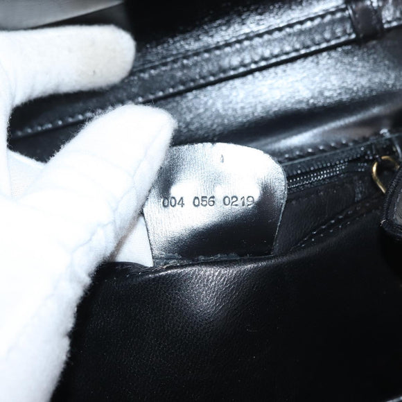GUCCI Shoulder Bag Leather Black Gold 004 056 0219 Auth ep14171