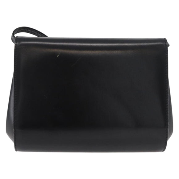 GUCCI Shoulder Bag Leather Black Gold 004 056 0219 Auth ep14171