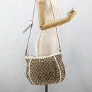 GUCCI GG Canvas Abbey Shoulder Bag Beige Gold 204940 Auth ep14172-23