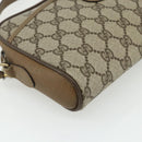 GUCCI GG Supreme Web Sherry Line Tasche PVC Beige Gold 116 02 089 Auth ep14174-15