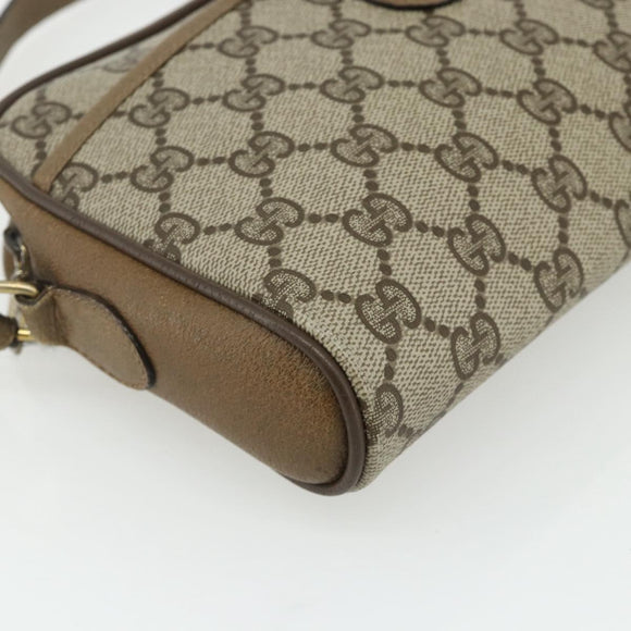 GUCCI GG Supreme Web Sherry Line Tasche PVC Beige Gold 116 02 089 Auth ep14174