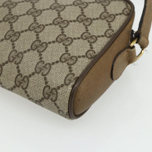GUCCI GG Supreme Web Sherry Line Tasche PVC Beige Gold 116 02 089 Auth ep14174