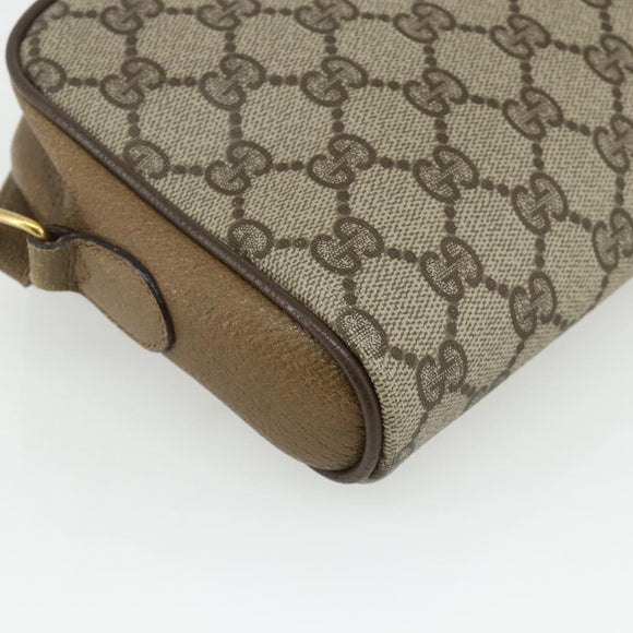 GUCCI GG Supreme Web Sherry Line Tasche PVC Beige Gold 116 02 089 Auth ep14174
