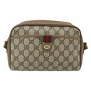 GUCCI GG Supreme Web Sherry Line Tasche PVC Beige Gold 116 02 089 Auth ep14174-13