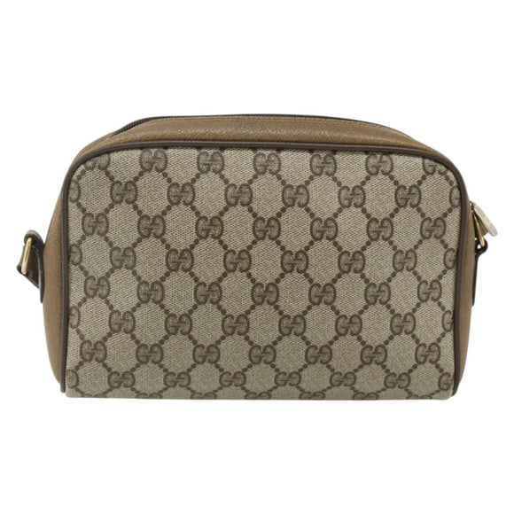 GUCCI GG Supreme Web Sherry Line Tasche PVC Beige Gold 116 02 089 Auth ep14174