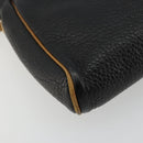 Christian Dior Shoulder Bag Leather Black Gold Auth ep14178-14
