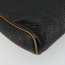 Christian Dior Shoulder Bag Leather Black Gold Auth ep14178-16