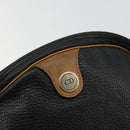 Christian Dior Shoulder Bag Leather Black Gold Auth ep14178-17