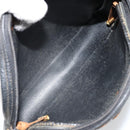 Christian Dior Shoulder Bag Leather Black Gold Auth ep14178-12