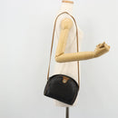 Christian Dior Shoulder Bag Leather Black Gold Auth ep14178-20