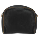 Christian Dior Shoulder Bag Leather Black Gold Auth ep14178-2