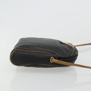 Christian Dior Shoulder Bag Leather Black Gold Auth ep14178-3