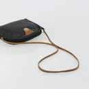 Christian Dior Shoulder Bag Leather Black Gold Auth ep14178-7