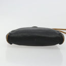 Christian Dior Shoulder Bag Leather Black Gold Auth ep14178-5