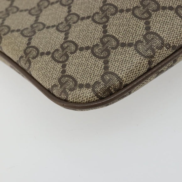 GUCCI GG Supreme Web Sherry Line Bag PVC Beige Gold 98 02 047 Auth ep14179