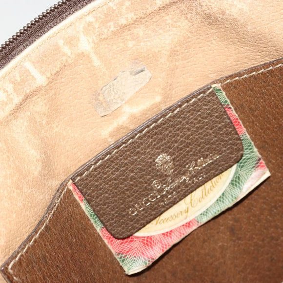 GUCCI GG Supreme Web Sherry Line Bag PVC Beige Gold 98 02 047 Auth ep14179
